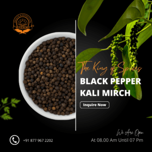 Whole and ground Black Pepper in bulk for enhancing the flavor of dishes.