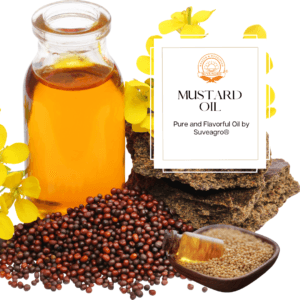 Bulk containers of Suveagro® Mustard Oil, ideal for culinary applications and food manufacturing.