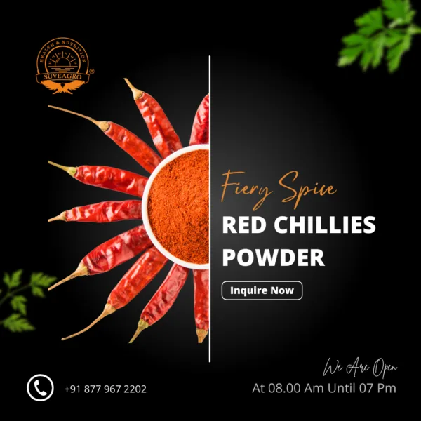 Guntur Red Chillies Powder - Authentic Indian Spice for Bold Flavors