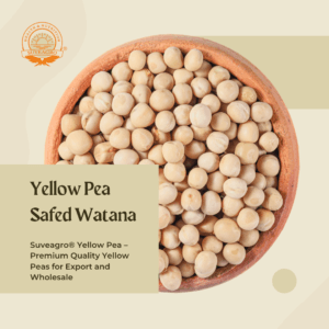 Suveagro® Yellow Peas (Safed Matar) in a bowl.