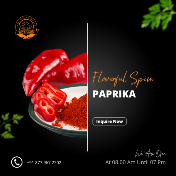 Premium paprika from Suveagro, a flavorful spice to enhance your dishes.