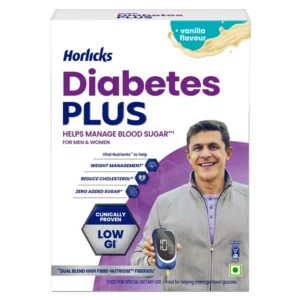 Horlicks Diabetes Plus Vanilla Flavour 400g, Low GI Health Drink for Diabetes in Bulk Supply