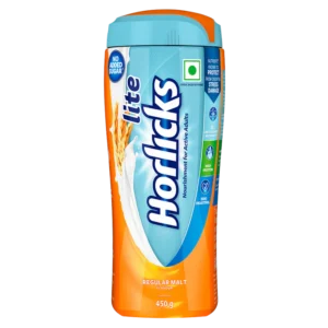 Horlicks Lite Regular Malt Flavour Nutritional Drink for Adults in 500g Jar