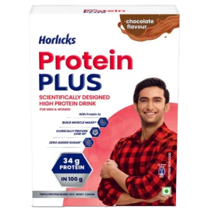 Horlicks Protein Plus Chocolate Flavour 400g, High-Protein Health Drink for Adults in Bulk Supply