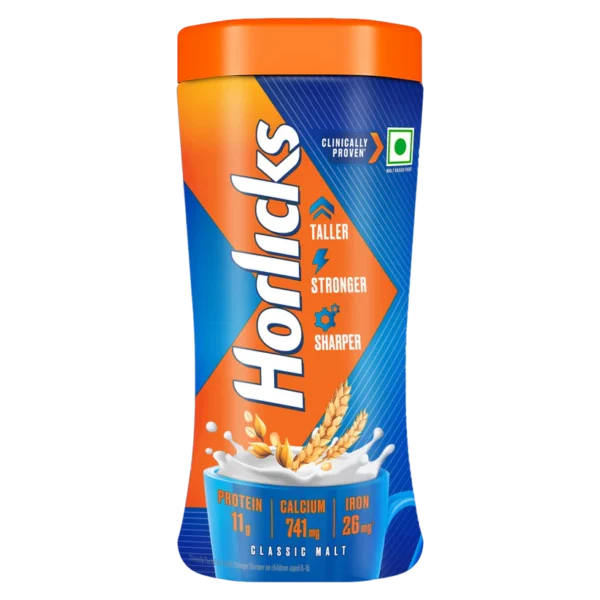 Horlicks Classic Malt 500g Jar, 24-Pack Bulk Case for Wholesale Supply