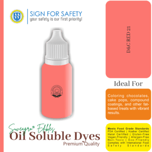 SUVEAGRO® D&C Red 21 Oil-Soluble Dye Bottle for Food Coloring