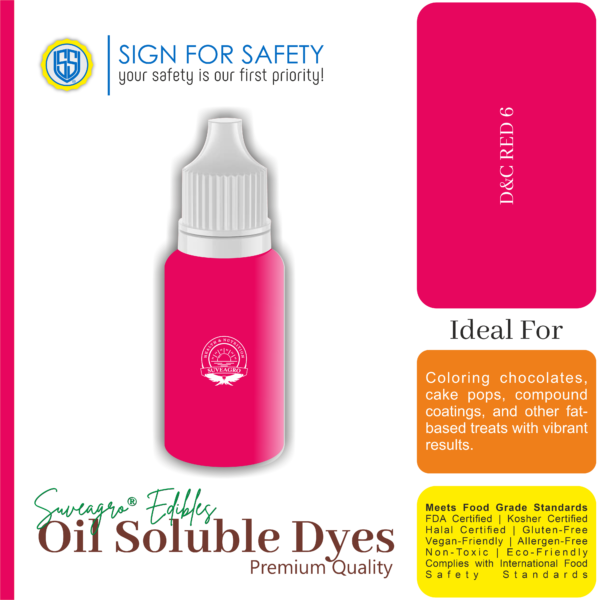 SUVEAGRO® D&C Red 6 Oil-Soluble Dye Bottle for Food Applications