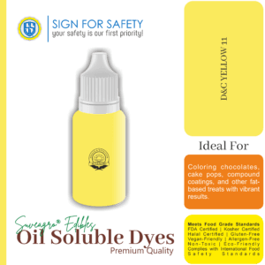 SUVEAGRO® D&C Yellow 11 Oil-Soluble Food Dye Bottle for Culinary Use