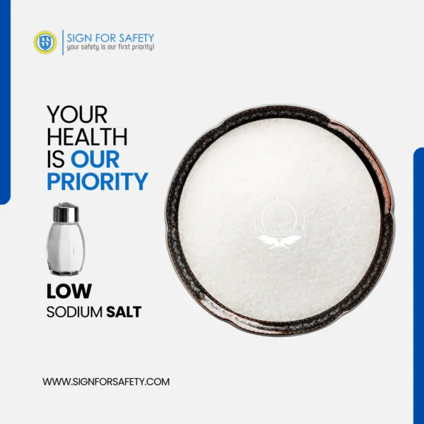 Suveagro® Low Sodium Salt in bulk packaging